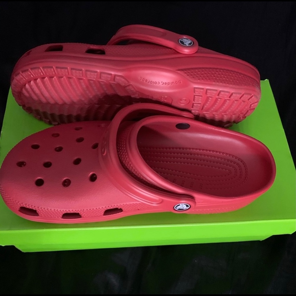 Red Crocs